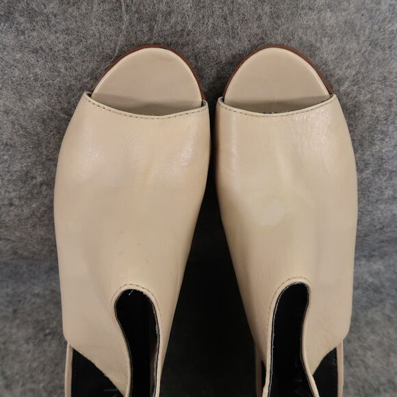 Aldo Shoes Womens 7.5 Pumps Ankle Wrap Buckle Bootie Peep Toe Leather Block Heel - Picture 9 of 16